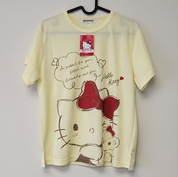 Sanrio Hello Kiity t-shirt Yellow M - Picture 1 of 8